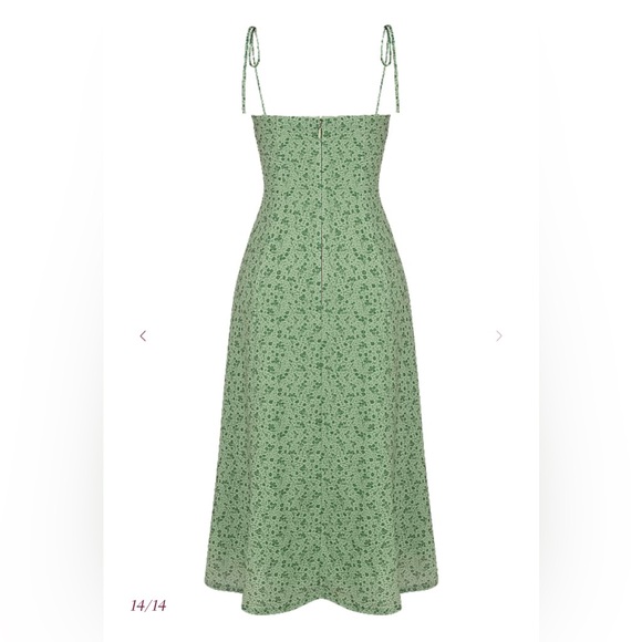 House of CB - ‘Cornelia’ Green Tonal Floral Midi Dress - Picture 13 of 16